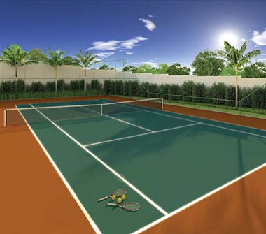 Perspectiva quadra de tenis
