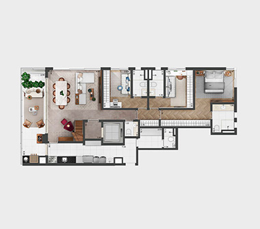 Planta 1 dorm 276m2