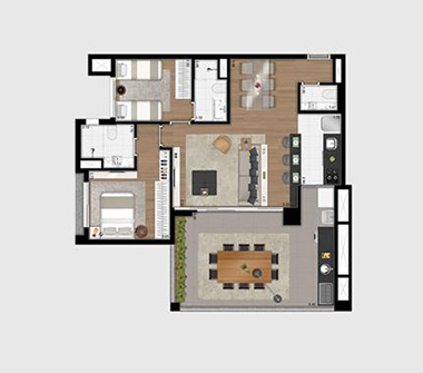 Perspectiva planta 97M2