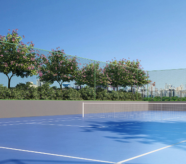 Perspectiva quadra de tenis
