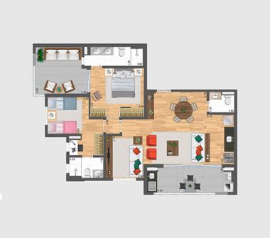 erspectiva planta 97M2
