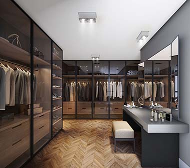 Perspectiva closet da casa Alecrim