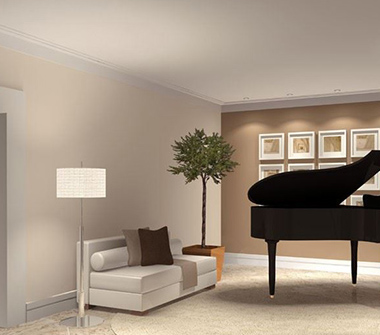 Perspectiva da sala de musica