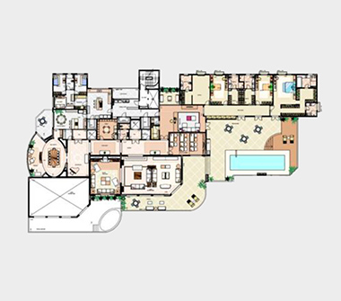 Planta 6 dorms 6 suites 1.214m2
