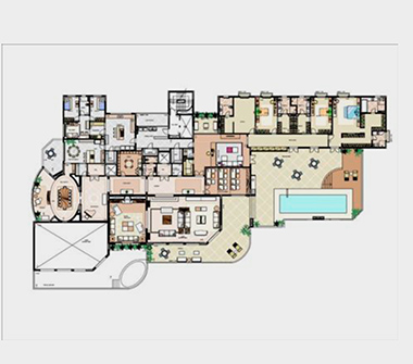 Planta 6 dorms 6 suites 1.232m2